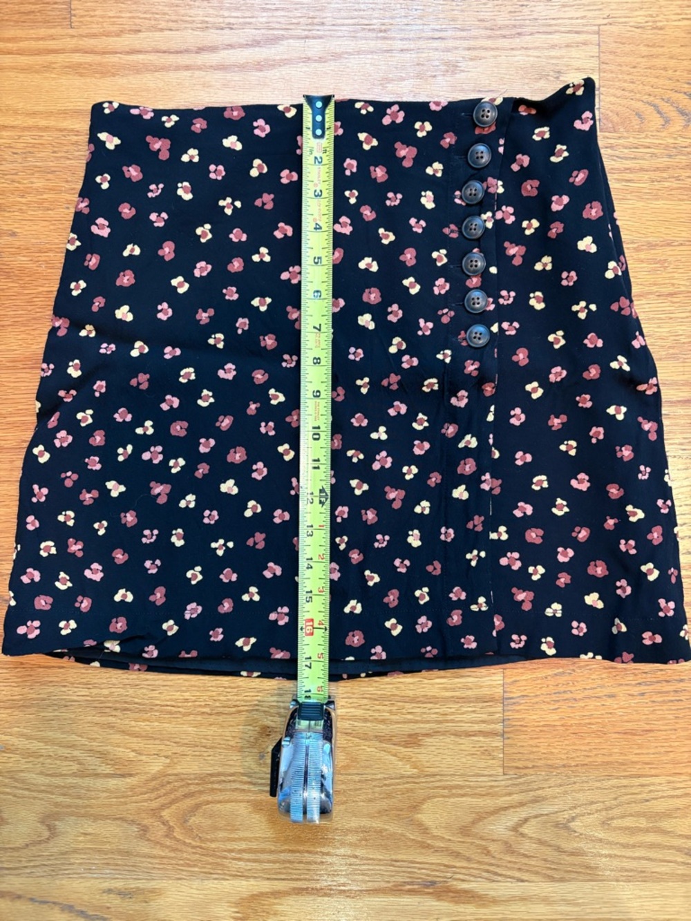 Madewell Floral Button-Front Mini Skirt